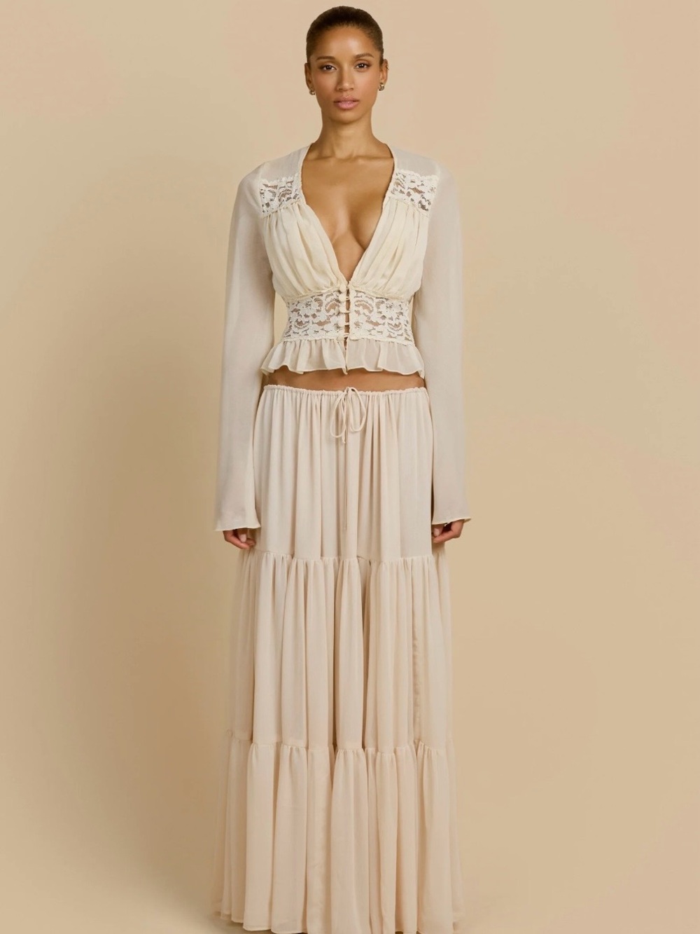 Arcina Ori Alessandra Skirt and Top Ivory XS